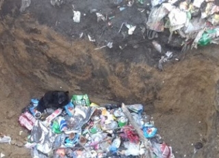 У міському парку Гайсина активісти виявили несанкціоноване сміттєзвалище